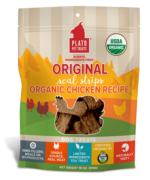 Original Real Strips Organic Chicken Plato Pet