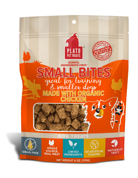 Plato Small Bites Organic Chicken Dog Treats Plato Small Bites Organic Chicken Dog Treats