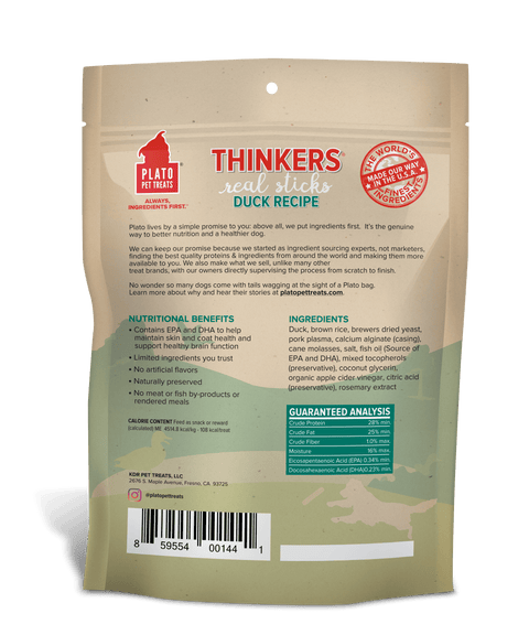 Thinkers Duck Meat Stick Dog Treats