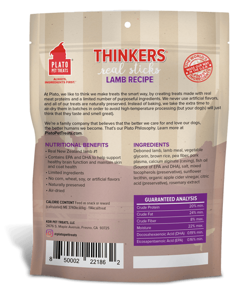 Thinkers Lamb Meat Stick Dog Treats