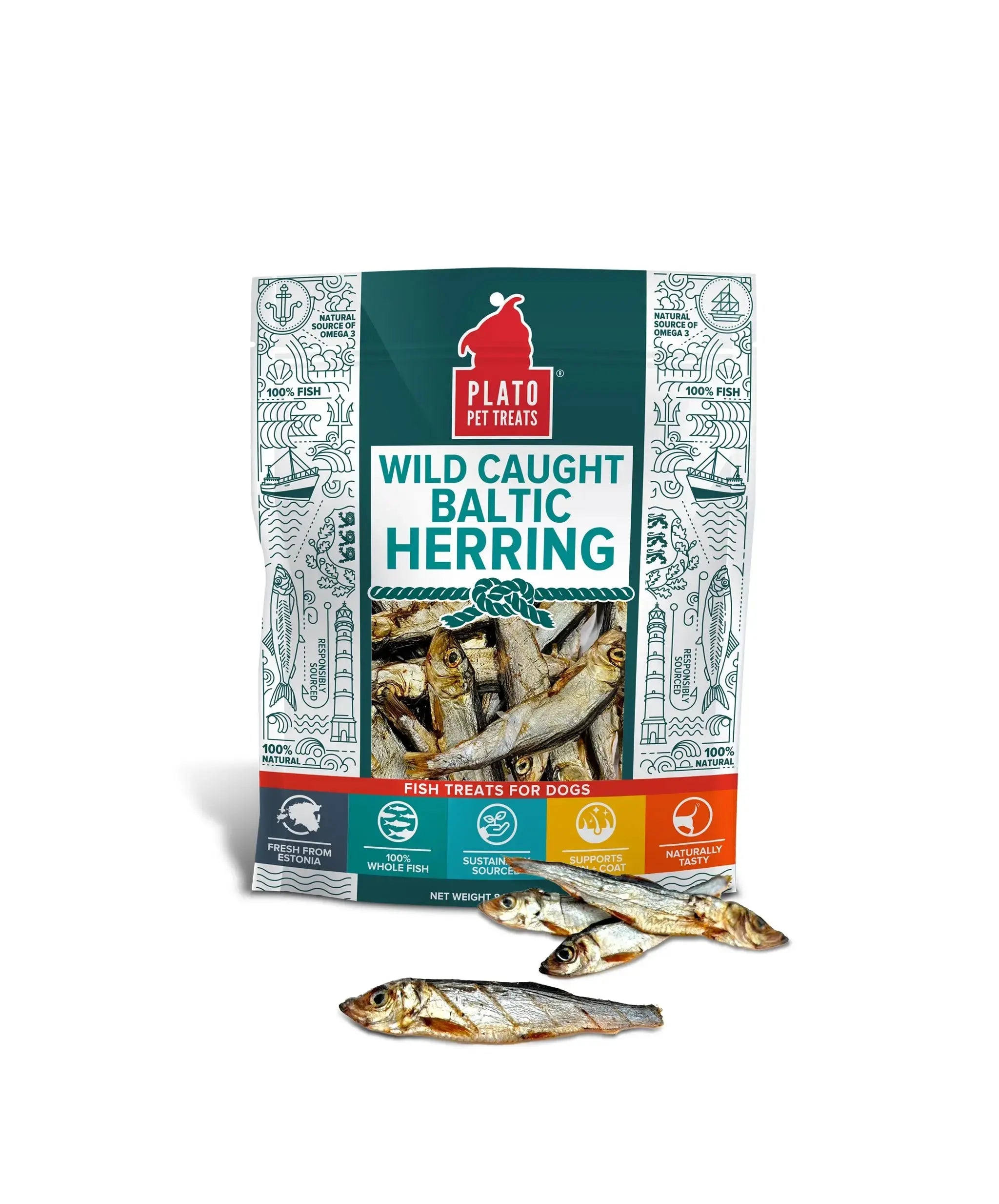 Wild Caught Baltic Herring Plato Pet Treats