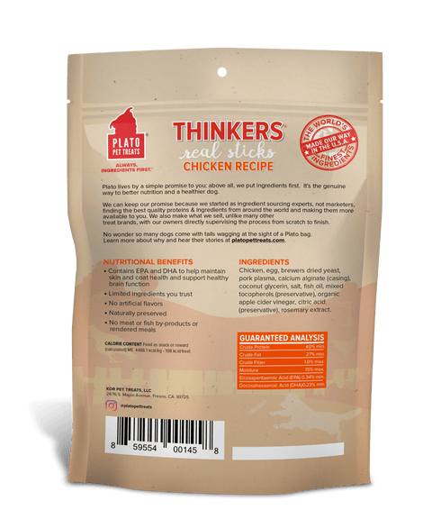 Thinkers Chicken Meat Stick Dog Treats