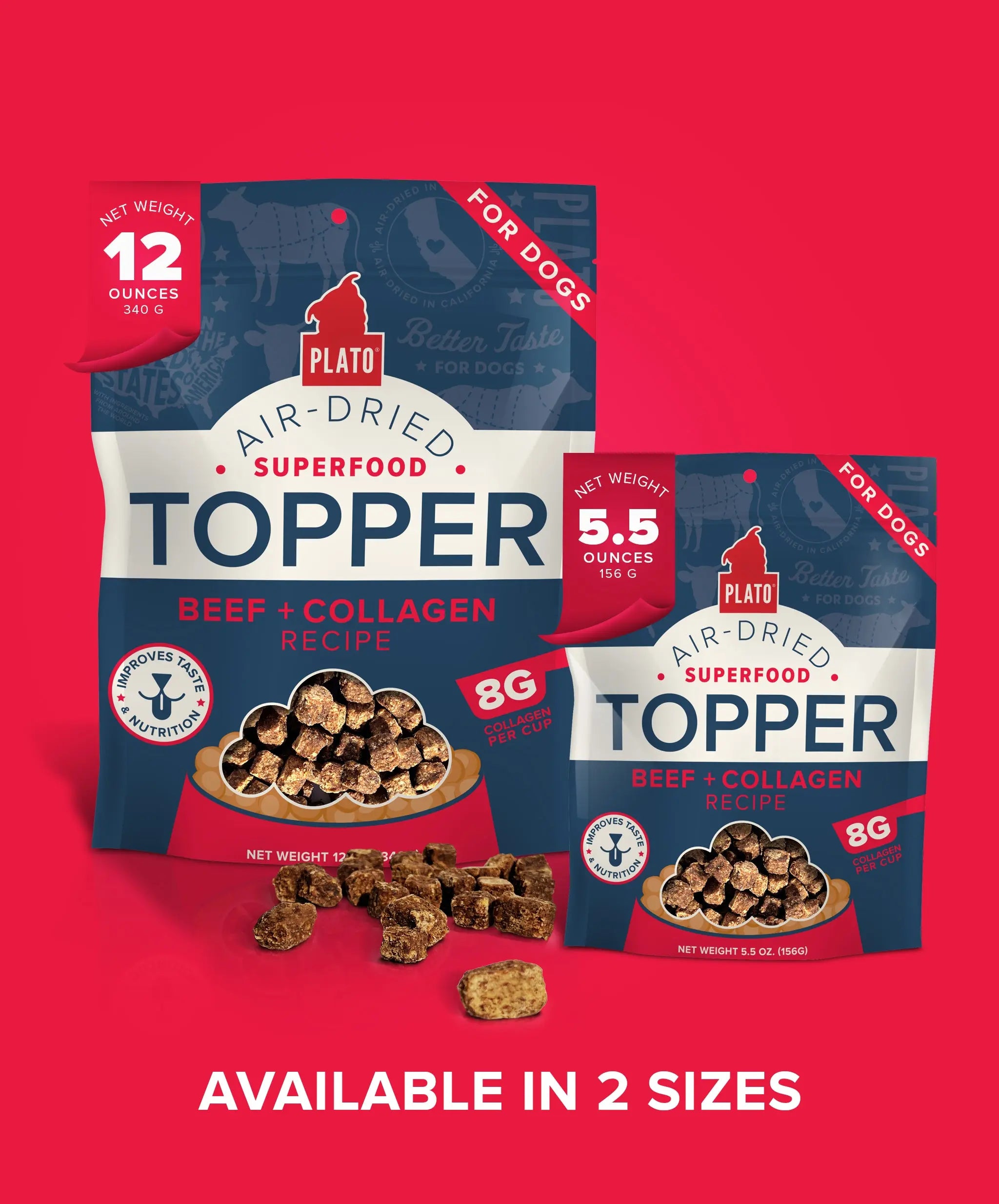 Beef & Collagen Food Topper Plato Pet Treats