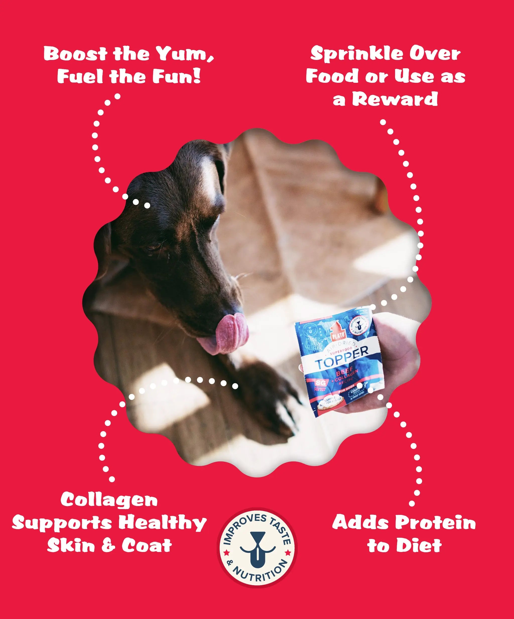 Beef & Collagen Food Topper Plato Pet Treats