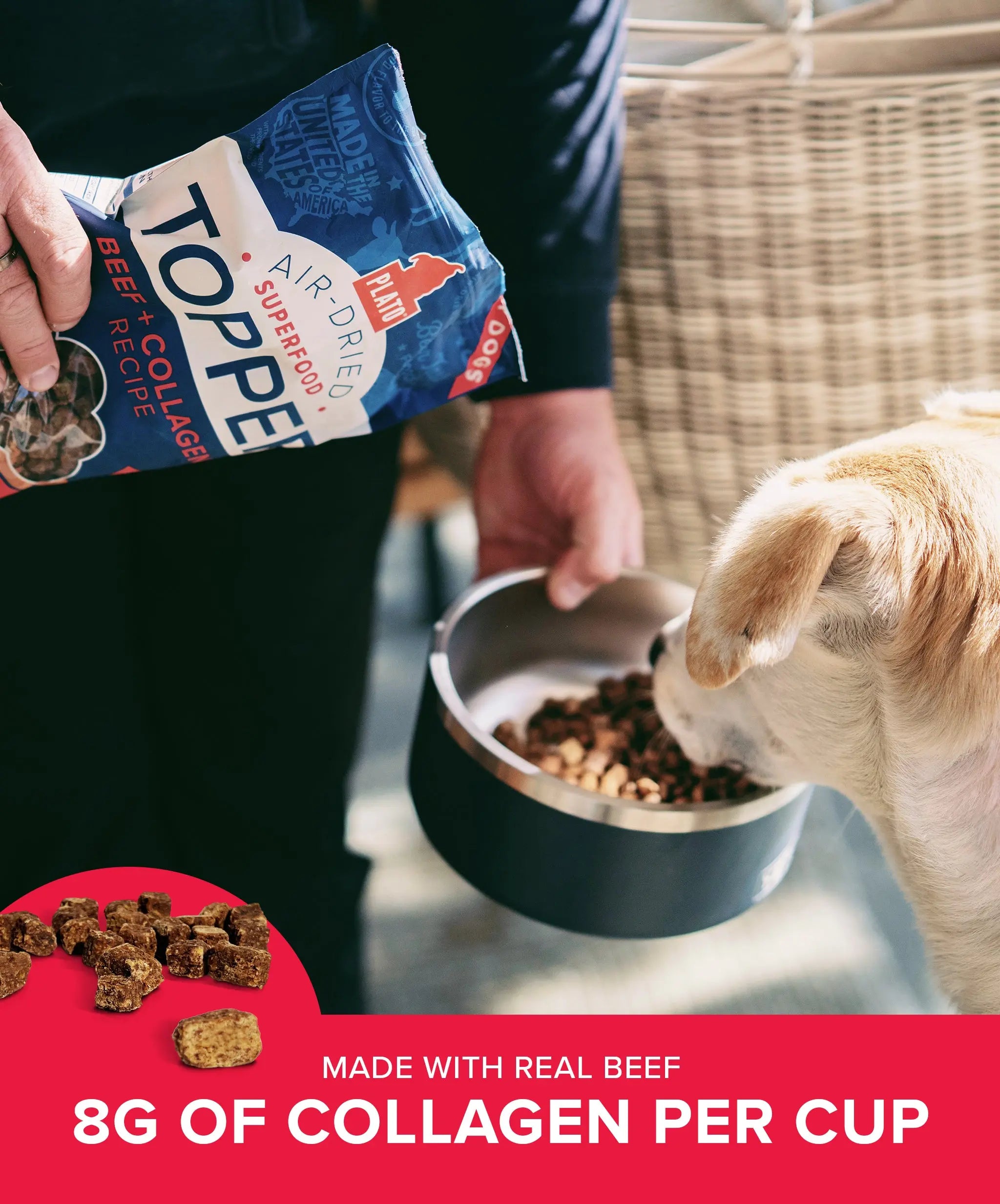 Beef & Collagen Food Topper Plato Pet Treats