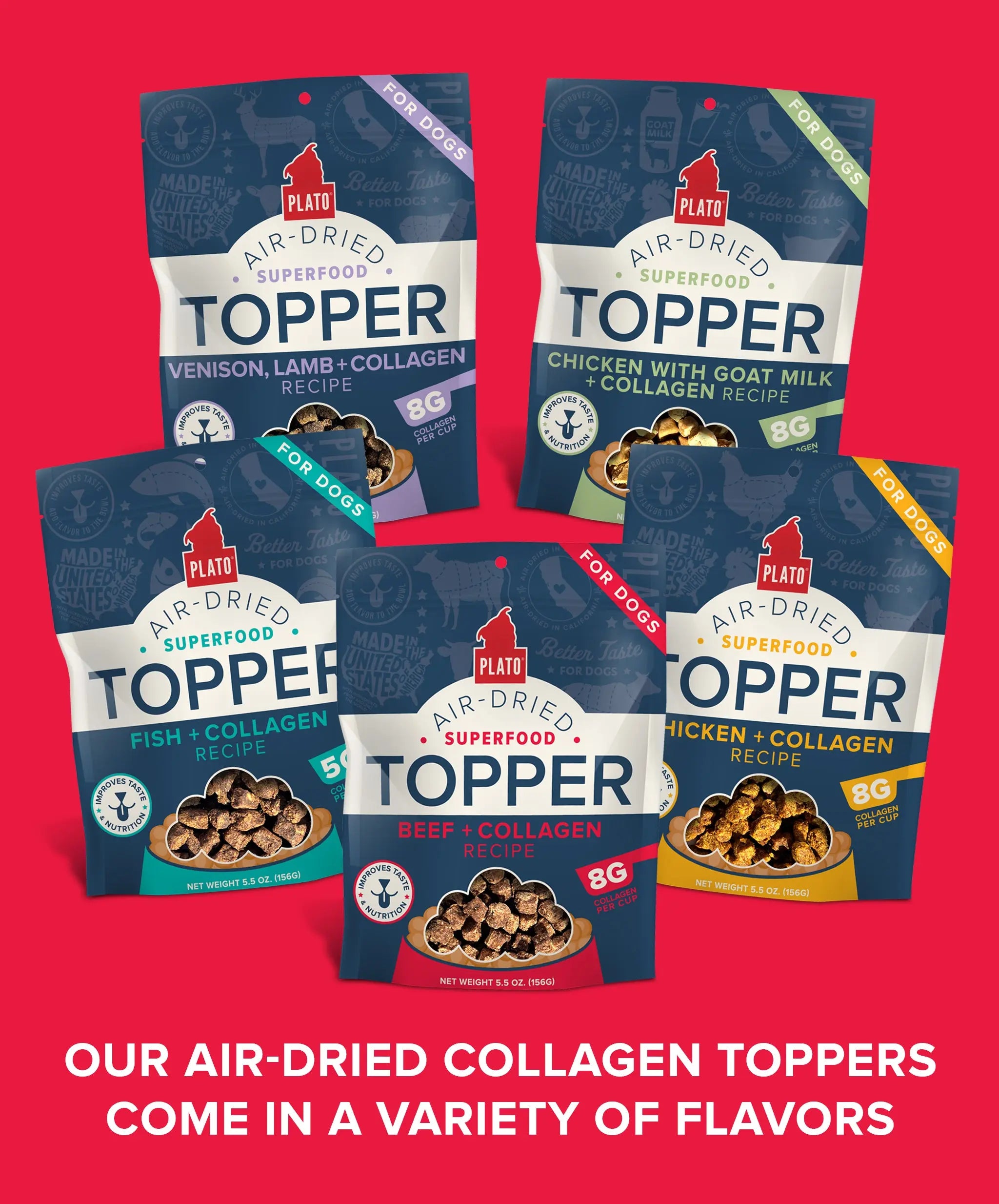 Beef & Collagen Food Topper Plato Pet Treats