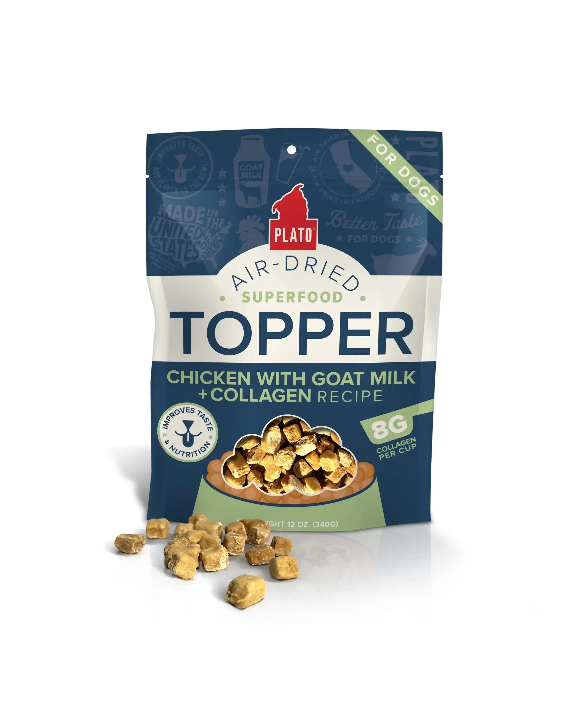 Chicken with Goat Milk & Collagen Food Topper Plato Pet Treats