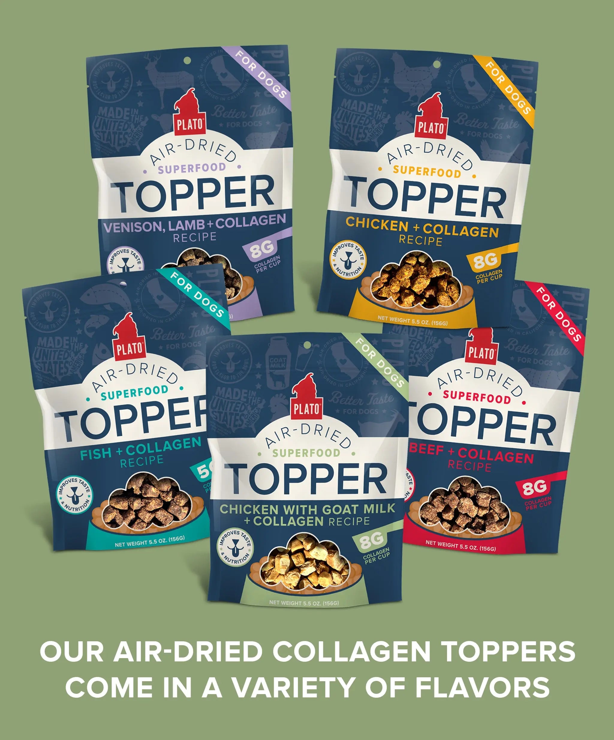 Chicken with Goat Milk & Collagen Food Topper Plato Pet Treats