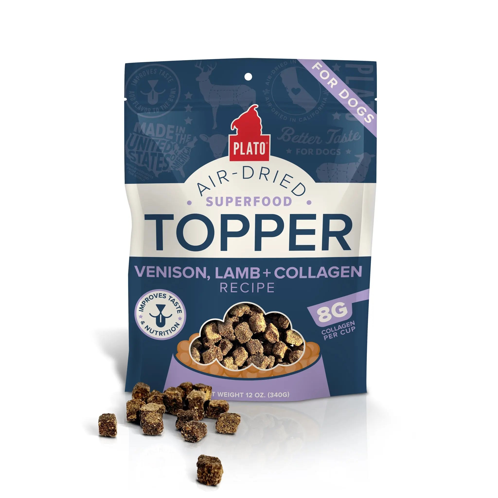 Venison, Lamb & Collagen Food Topper Plato Pet Treats